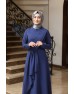 Manolya Tesettür Elbise - İndigo